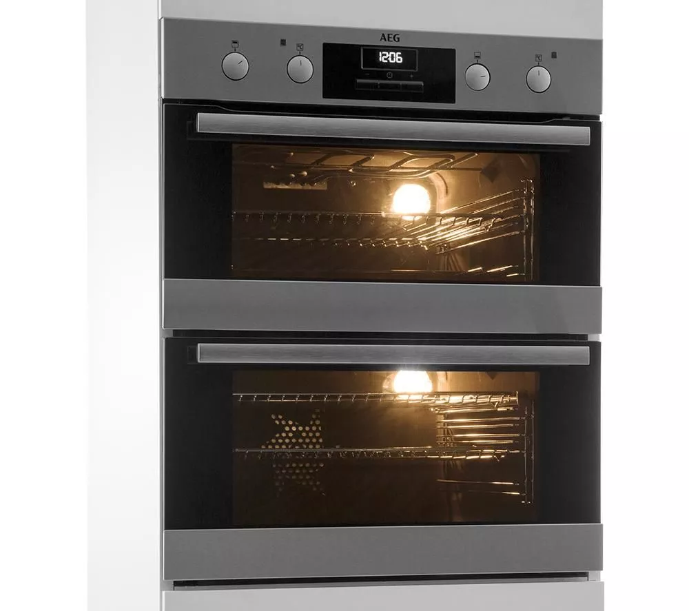 AEG SurroundCook DUB331110M Electric Built-under Double Oven - Stainless Steel