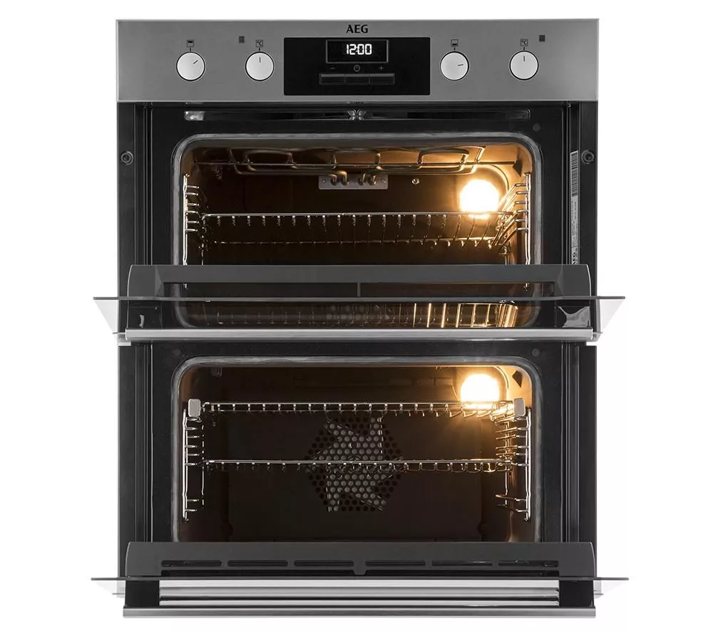 AEG SurroundCook DUB331110M Electric Built-under Double Oven - Stainless Steel