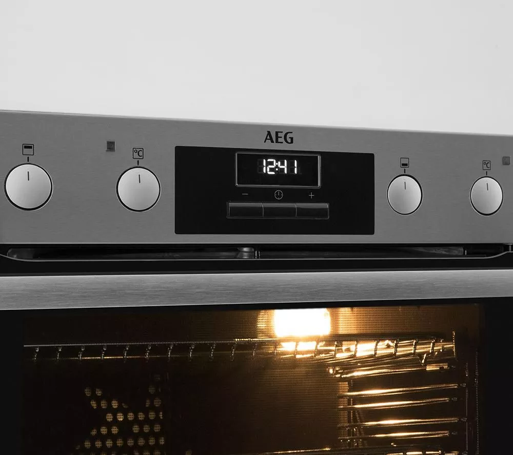 AEG SurroundCook DUB331110M Electric Built-under Double Oven - Stainless Steel