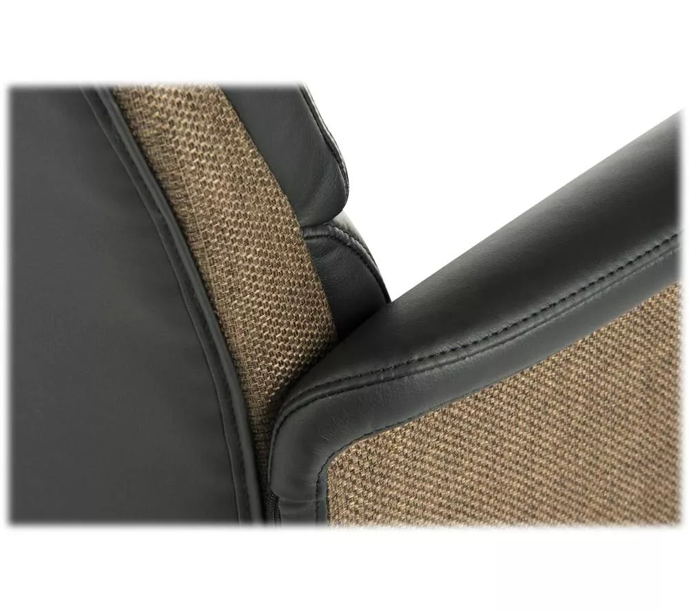 TEKNIK Elegance 6959BLK Faux-Leather Visitor Chair - Black & Brown