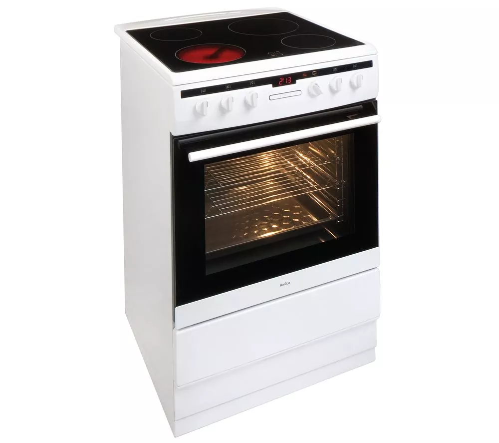 AMICA 608CE2TAW 60 cm Electric Ceramic Cooker - White