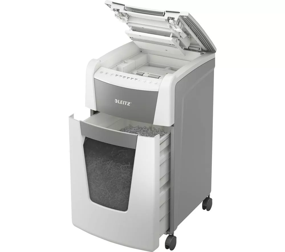 LEITZ IQ AutoFeed Office 300 P4 Cross Cut Paper Shredder