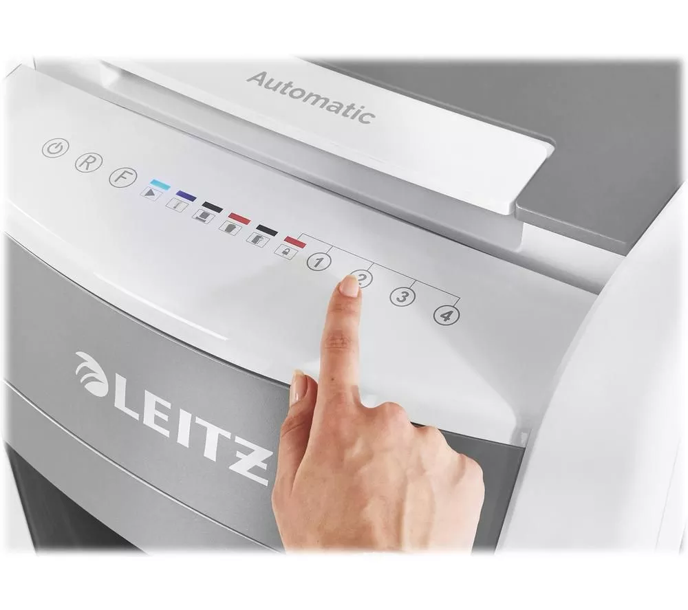 LEITZ IQ AutoFeed Office 300 P4 Cross Cut Paper Shredder