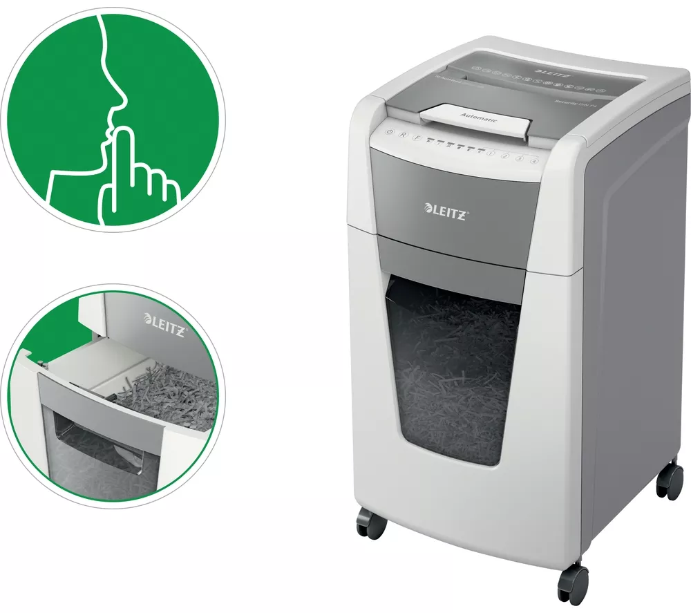 LEITZ IQ AutoFeed Office 300 P4 Cross Cut Paper Shredder