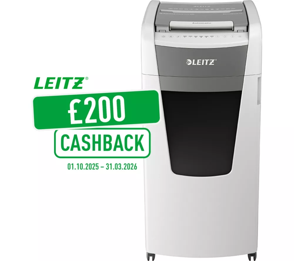 LEITZ IQ AutoFeed Office Pro 600 P4 Cross Cut Paper Shredder