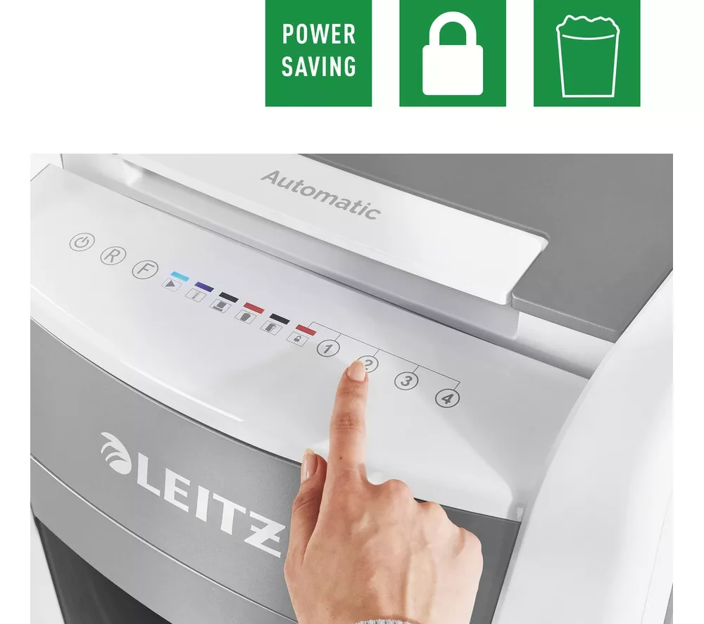 LEITZ IQ AutoFeed Office Pro 600 P4 Cross Cut Paper Shredder