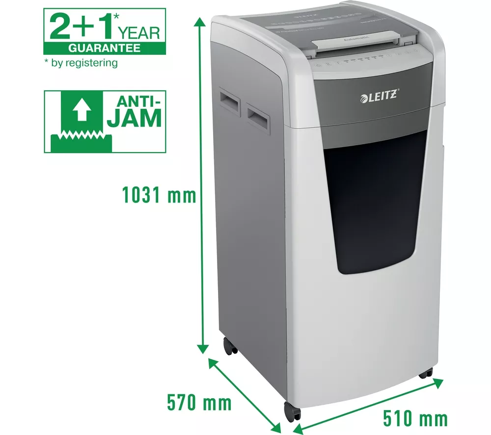 LEITZ IQ AutoFeed Office Pro 600 P4 Cross Cut Paper Shredder