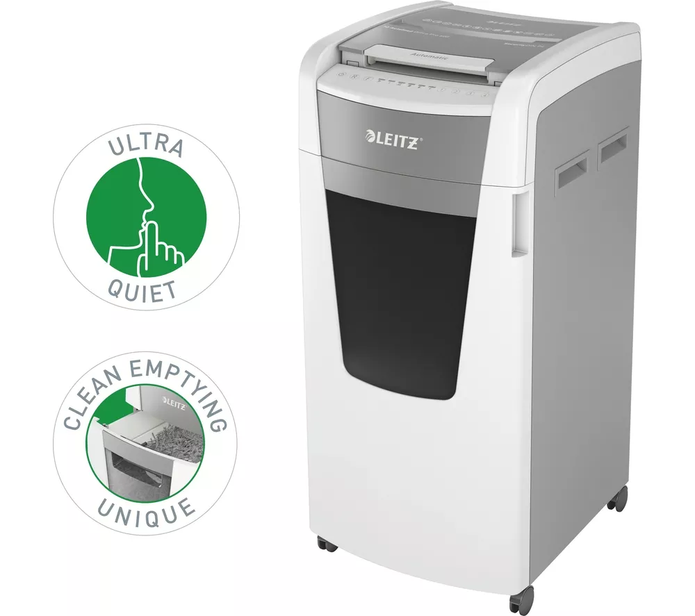 LEITZ IQ AutoFeed Office Pro 600 P4 Cross Cut Paper Shredder