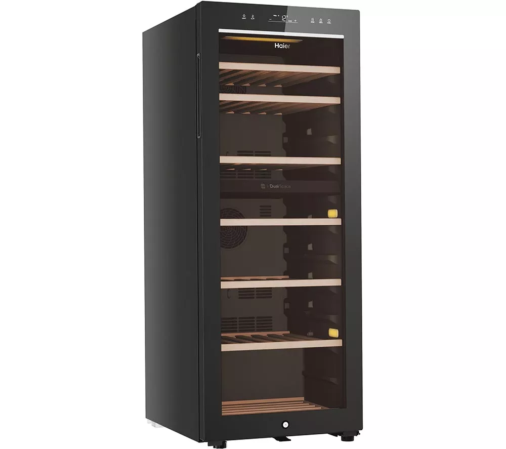 HAIER HWS77GDAU1 Dual Zone Wine Cooler - Black