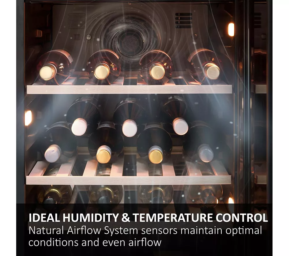 HAIER HWS77GDAU1 Dual Zone Wine Cooler - Black