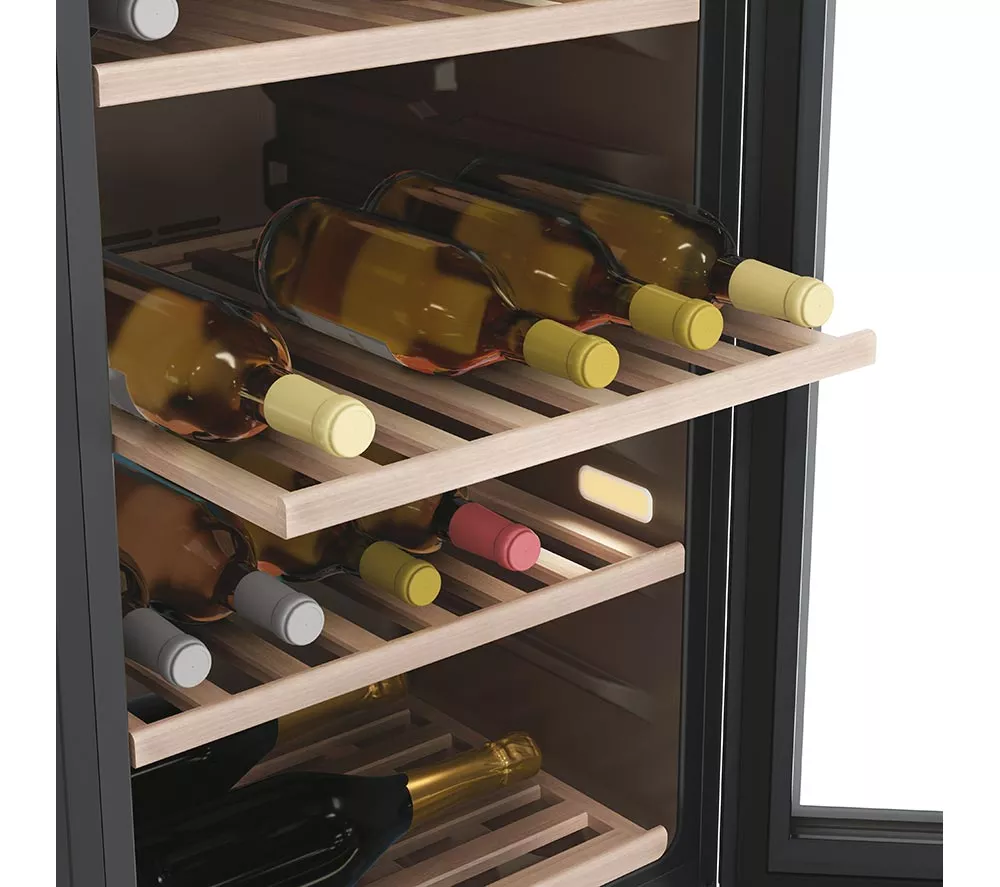HAIER HWS77GDAU1 Dual Zone Wine Cooler - Black
