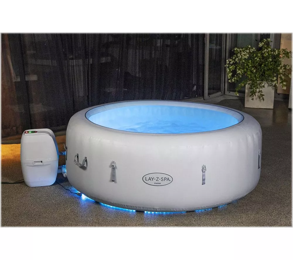 LAY-Z-SPA Paris AirJet Inflatable Hot Tub - White