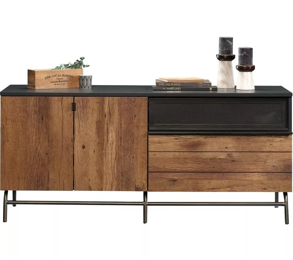 TEKNIK Boulevard Cafe 1525 mm TV Stand - Vintage Oak & Black