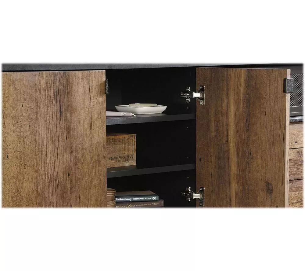 TEKNIK Boulevard Cafe 1525 mm TV Stand - Vintage Oak & Black