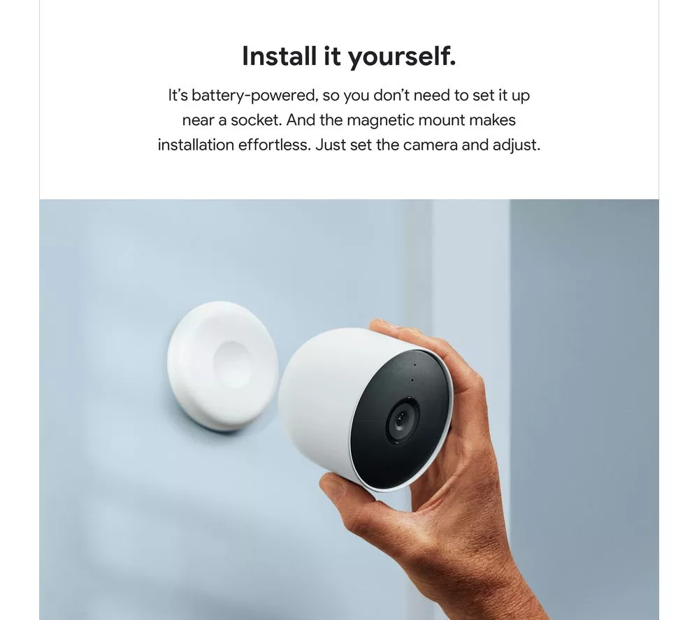 GOOGLE Nest Cam Indoor & Outdoor Smart Security Camera - 2-Pack