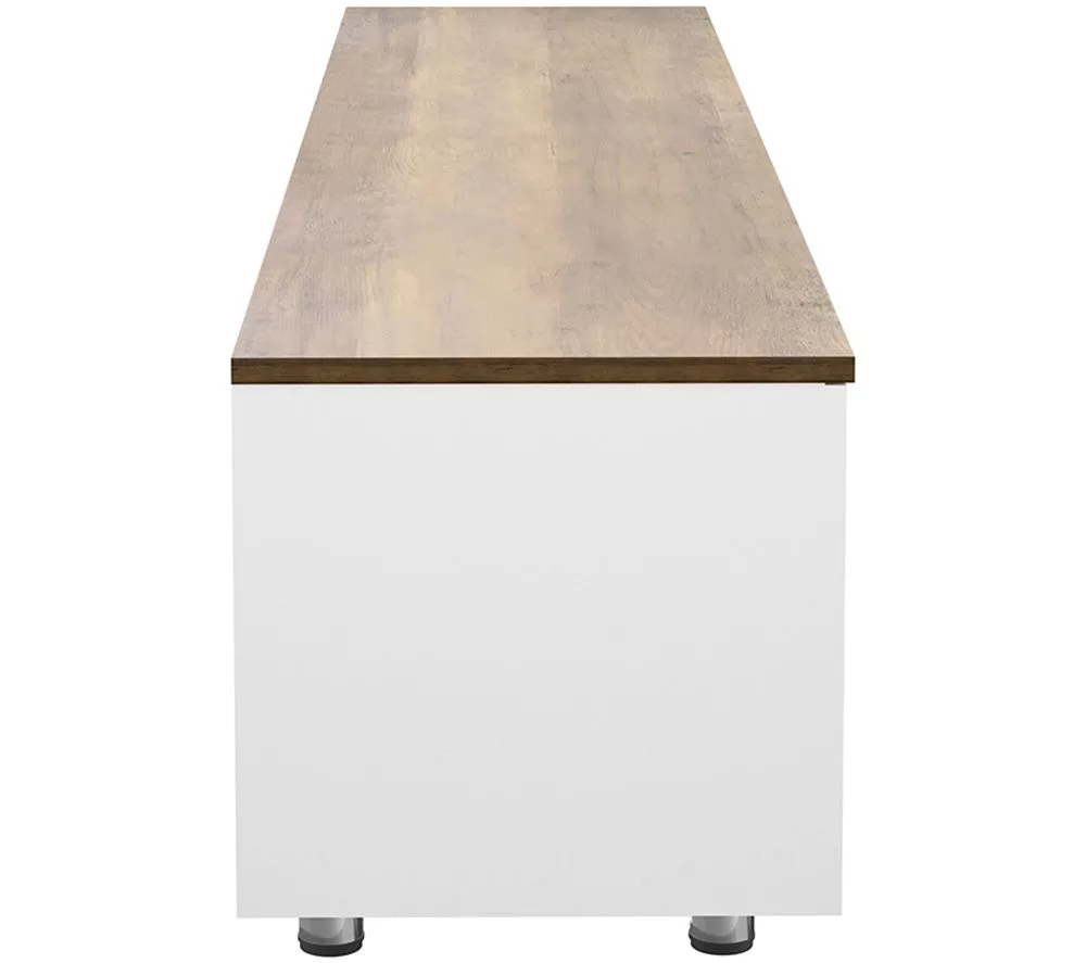AVF Whitesands 1900 mm TV Stand for up to 85" TVs - White & Rustic Wood