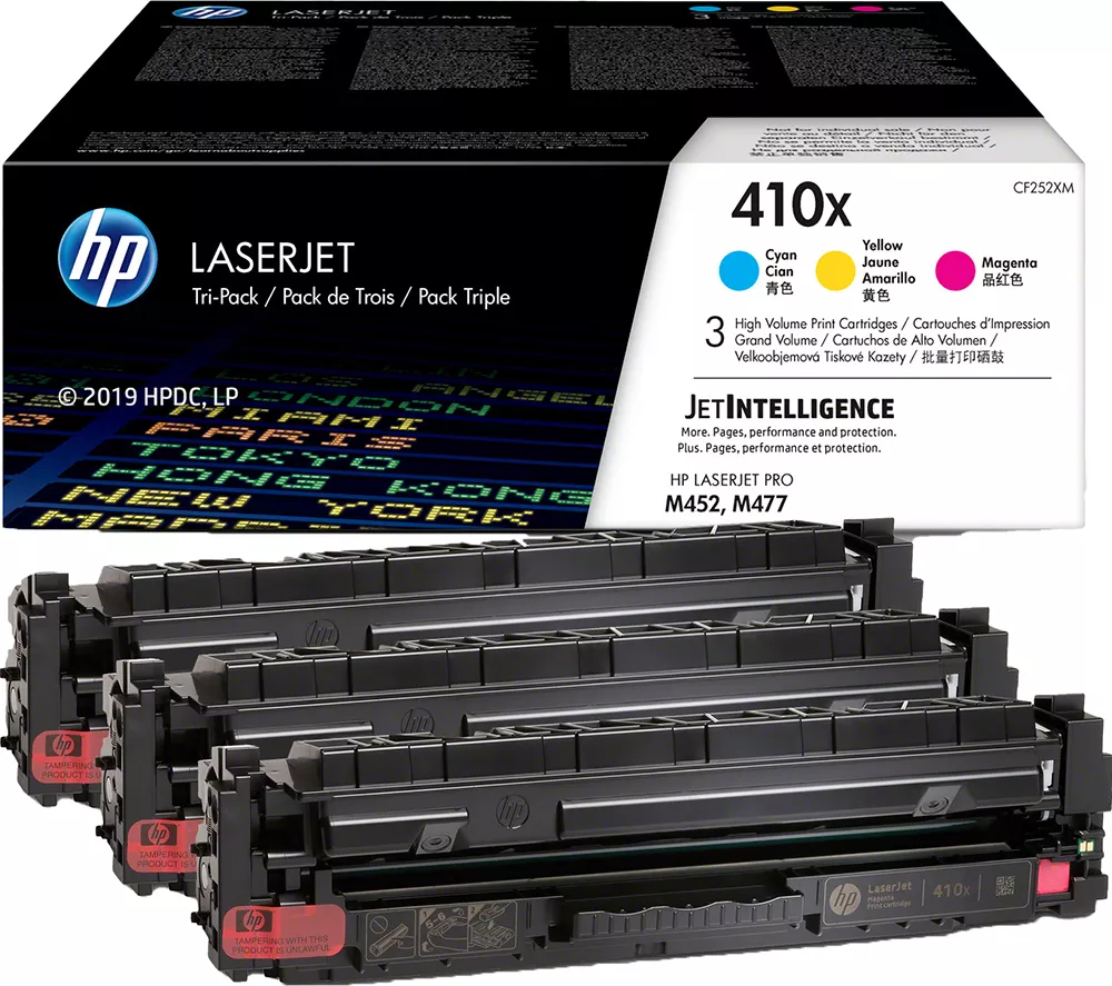 HP Original 410X Cyan Magenta & Yellow Toner Cartridges - Multipack