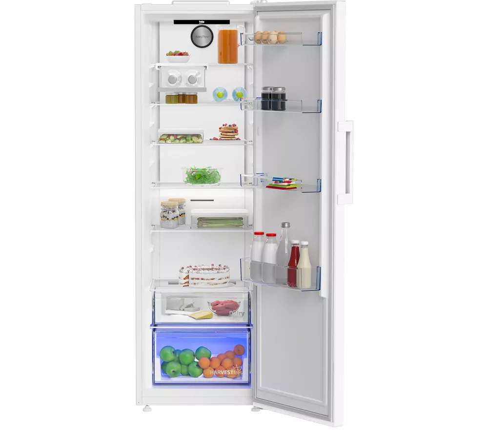 BEKO Pro HarvestFresh AeroFlow LNP4686LVW Tall Fridge - White