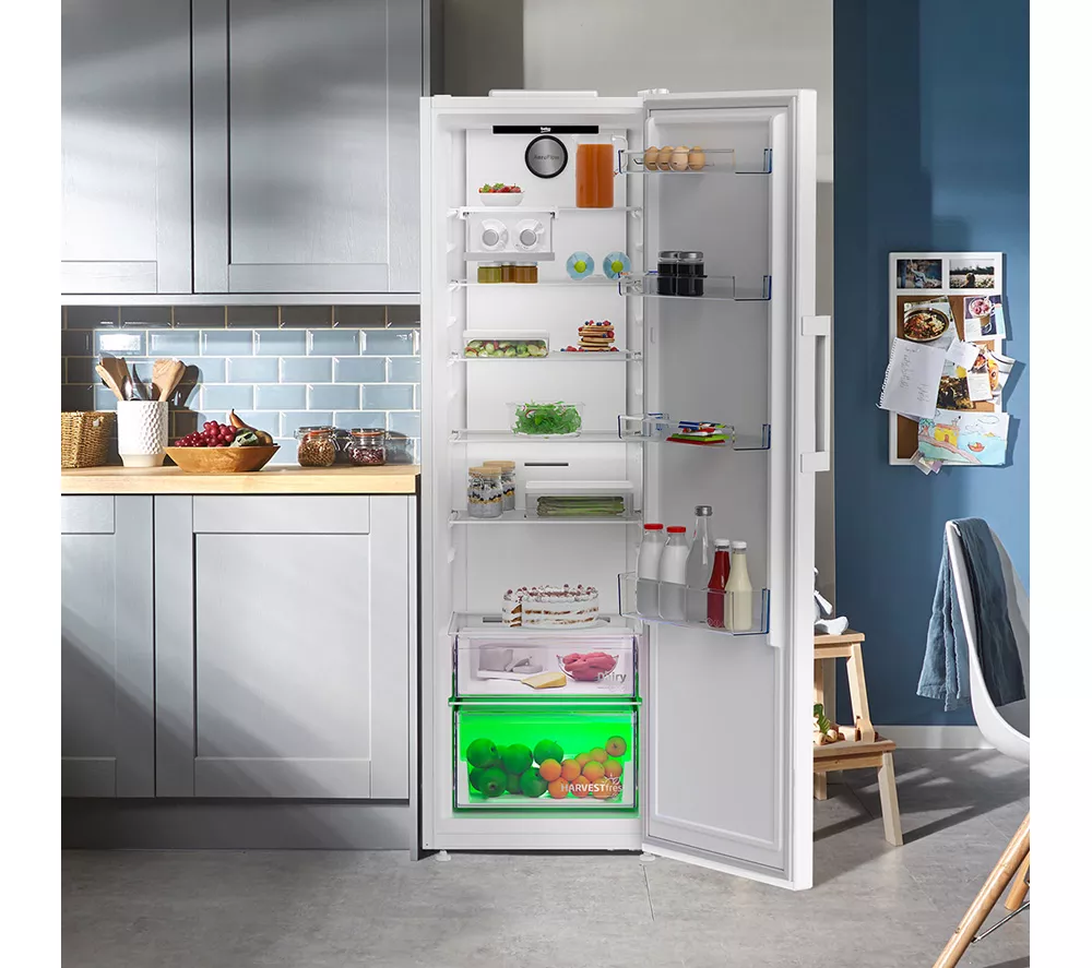 BEKO Pro HarvestFresh AeroFlow LNP4686LVW Tall Fridge - White