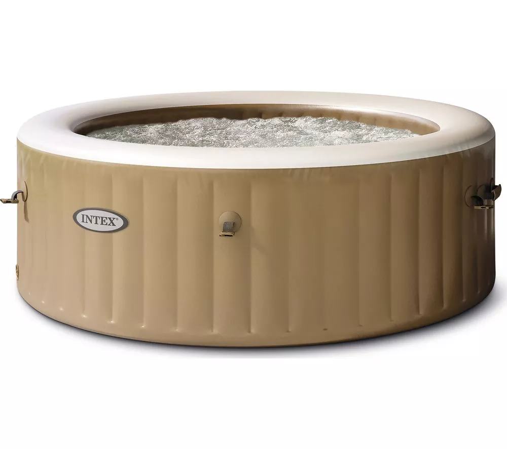 INTEX Pure Spa Bubble Massage Inflatable Hot Tub - 4 people Khaki