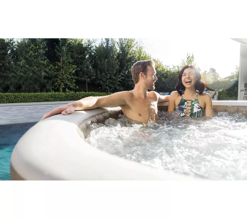 INTEX Pure Spa Bubble Massage Inflatable Hot Tub - 4 people Khaki
