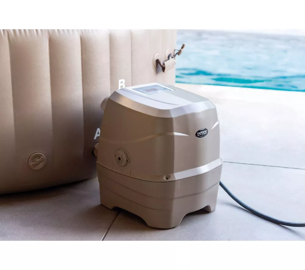 INTEX Pure Spa Bubble Massage Inflatable Hot Tub - 8 people Khaki