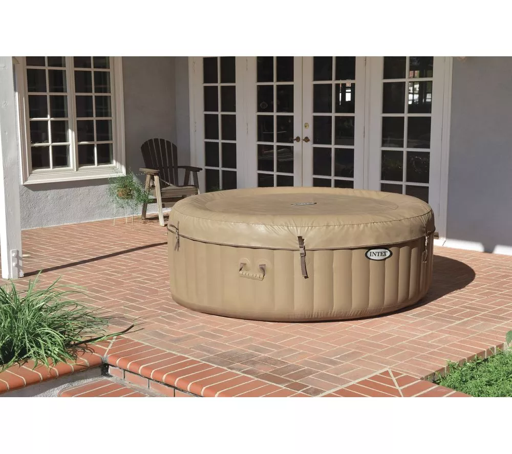 INTEX Pure Spa Bubble Massage Inflatable Hot Tub - 8 people Khaki