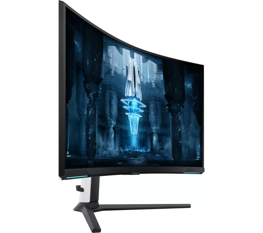 SAMSUNG Odyssey Neo G8 4K Ultra HD 32" Curved Quantum Dot Mini LED Gaming Monitor - Black & White