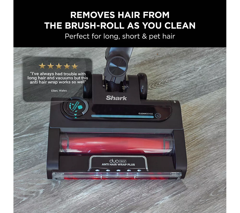 SHARK Stratos Anti Hair Wrap Plus Pet Pro IZ420UKT Cordless Vacuum Cleaner - Silver
