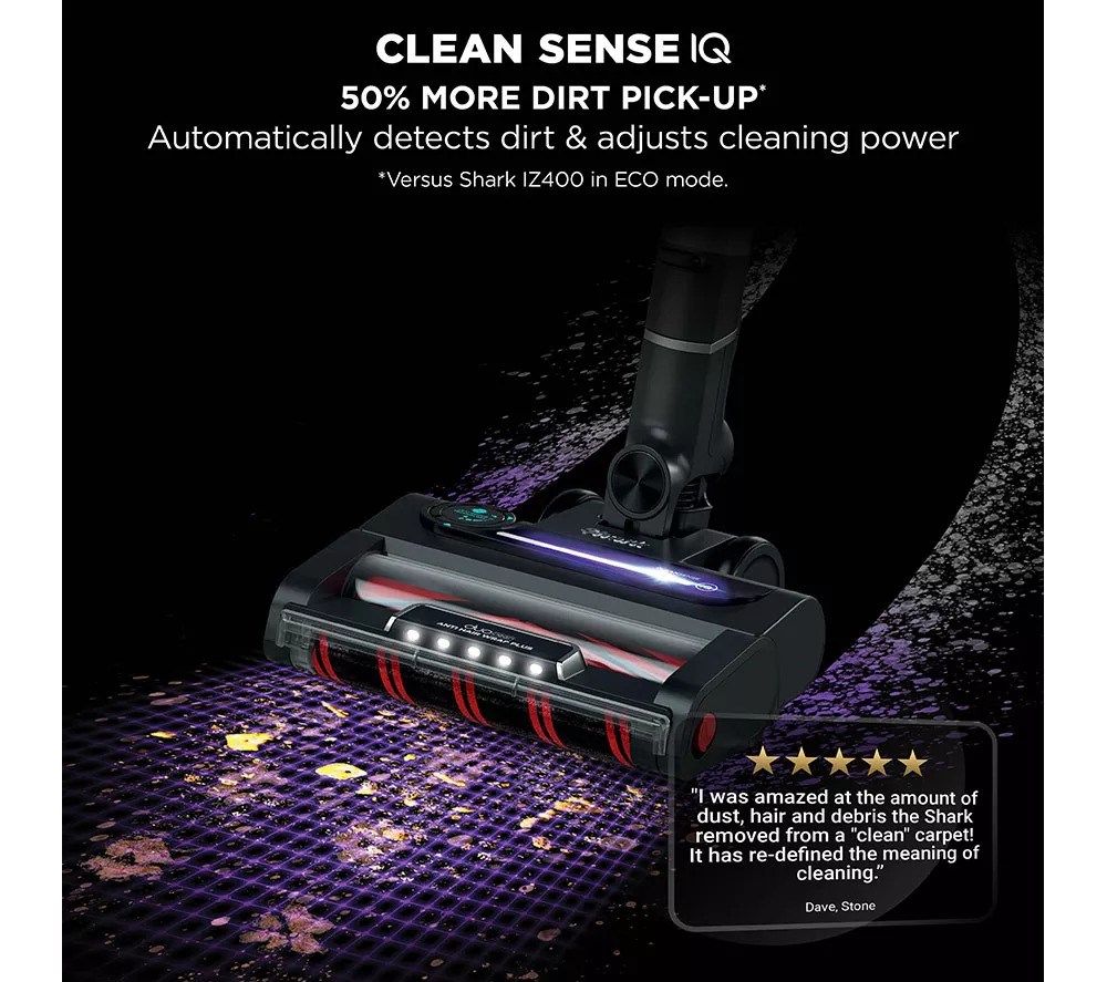 SHARK Stratos Anti Hair Wrap Plus Pet Pro IZ420UKT Cordless Vacuum Cleaner - Silver