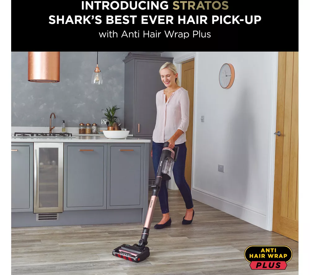 SHARK Stratos Anti Hair Wrap Plus IZ400UK Cordless Vacuum Cleaner - Rose Gold
