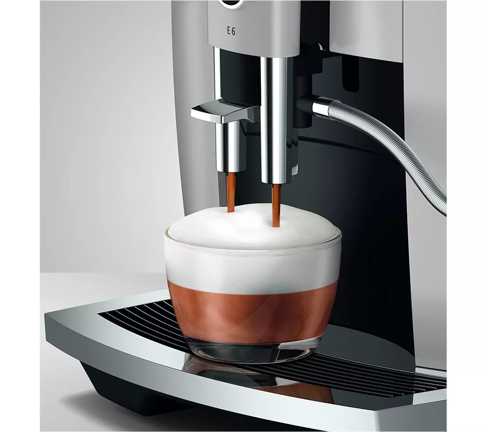 JURA E6 Bean to Cup Coffee Machine - Platinum