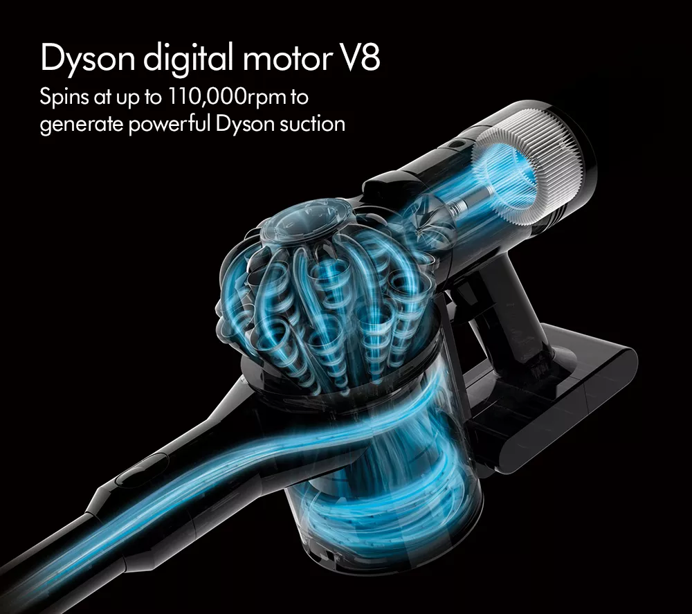 DYSON V8 Total Clean Cordless Vacuum Cleaner - Nickel & Black