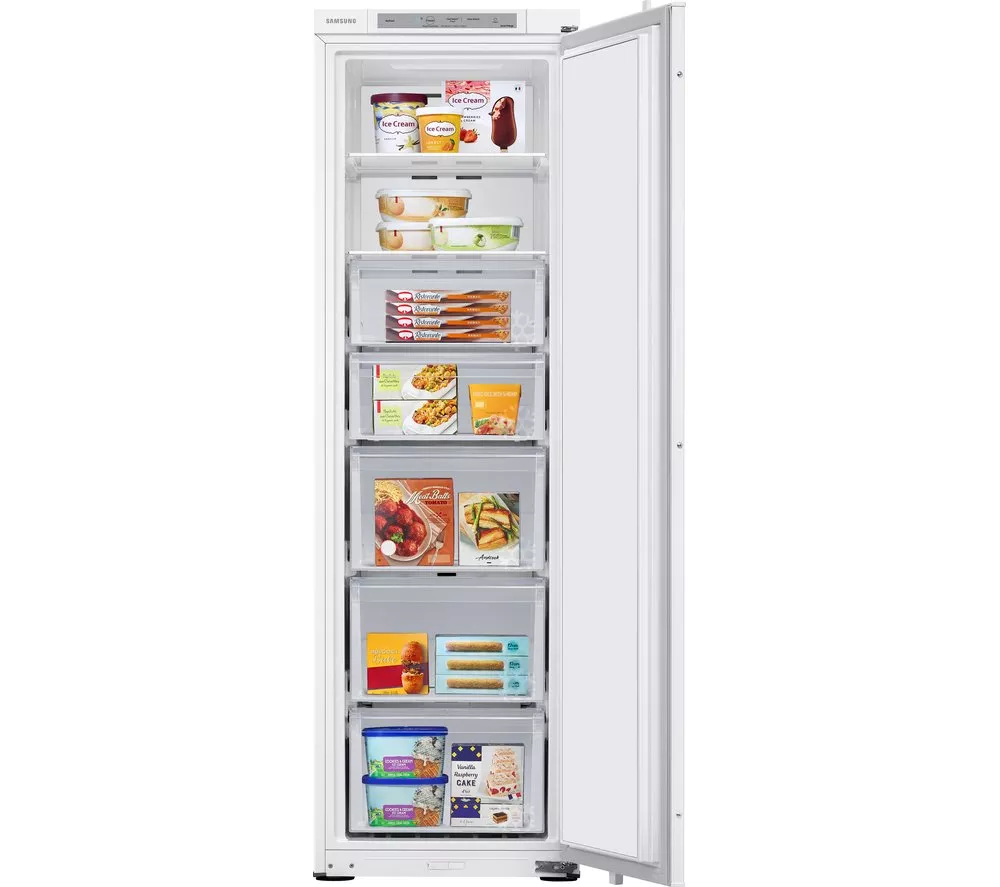 SAMSUNG SpaceMax BRZ22600EWW/EU Integrated Tall Freezer - Sliding Hinge