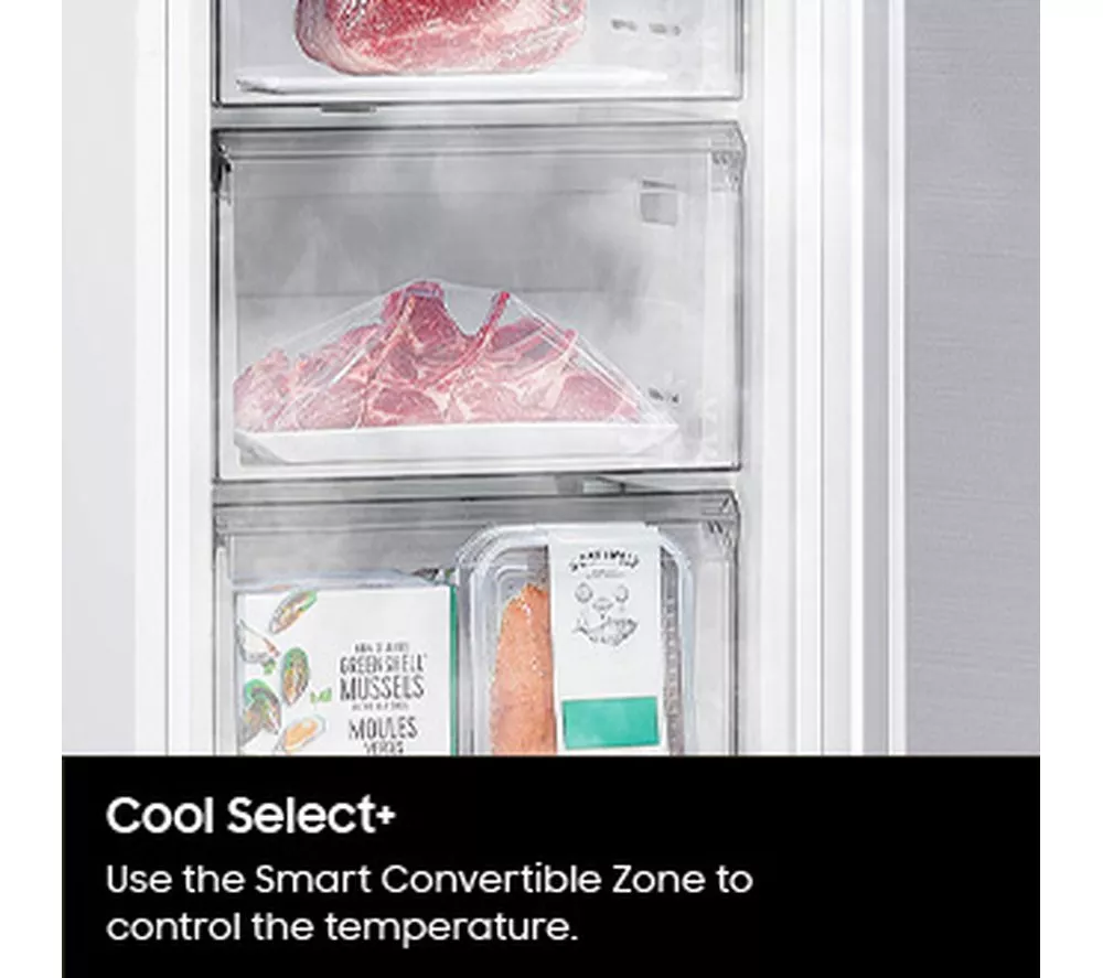 SAMSUNG SpaceMax BRZ22600EWW/EU Integrated Tall Freezer - Sliding Hinge