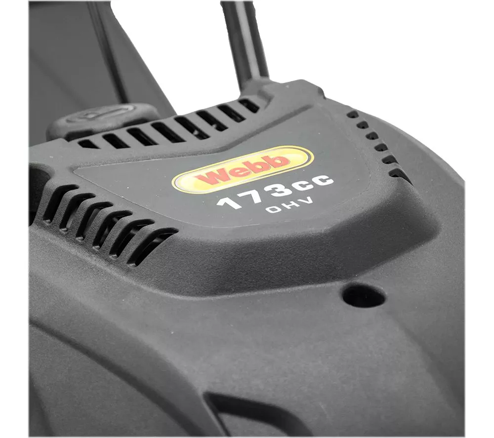 WEBB Classic WER46OES Self Propelled Electric Start Petrol Rotary Lawnmower - Black