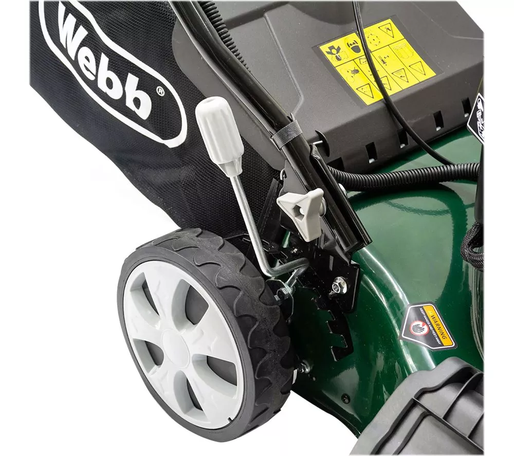 WEBB Classic WER46OES Self Propelled Electric Start Petrol Rotary Lawnmower - Black