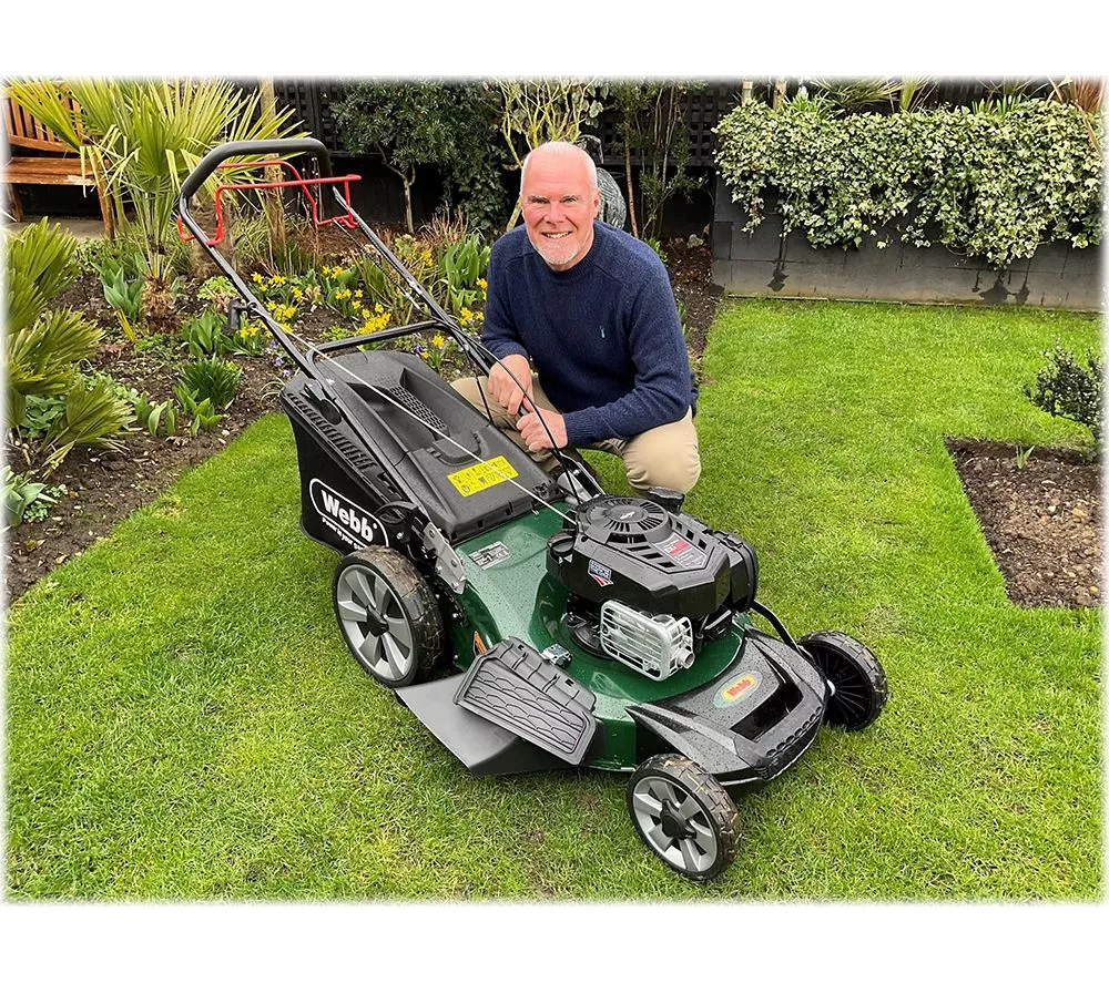 WEBB WER18HW4 Supreme Cordless Rotary Lawn Mower - Green & Black