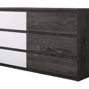 TEKNIK Hudson 5425709 Chest of Drawers - Charcoal Ash & Pearl Oak