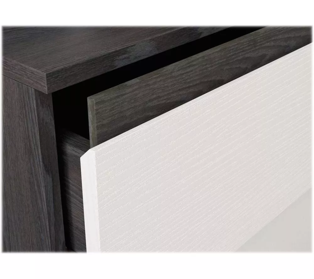 TEKNIK Hudson 5425709 Chest of Drawers - Charcoal Ash & Pearl Oak