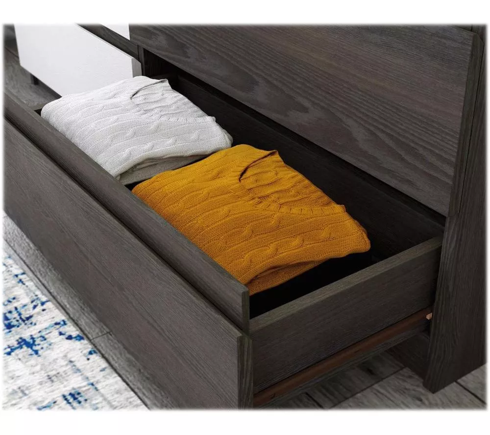 TEKNIK Hudson 5425709 Chest of Drawers - Charcoal Ash & Pearl Oak