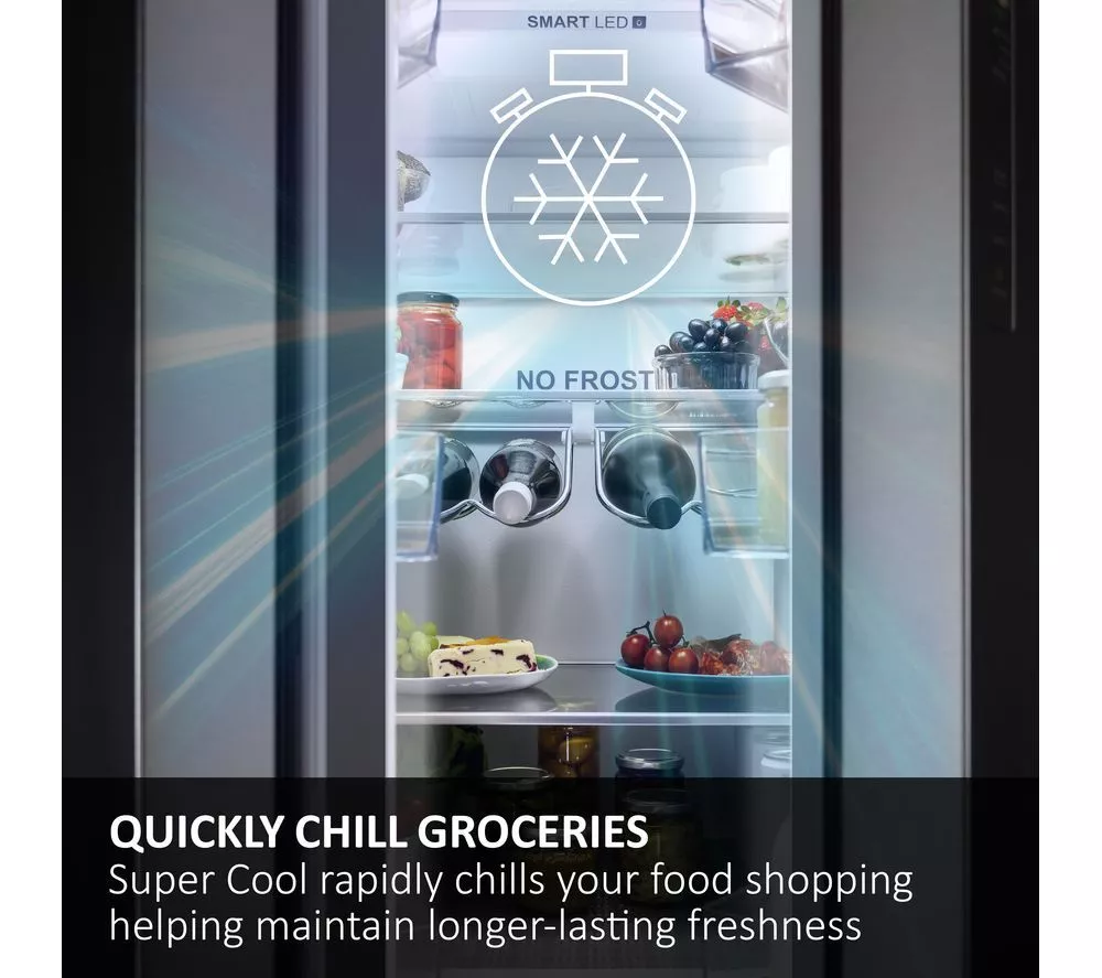 HAIER HDPW5618DWPK Smart 60 40 Fridge Freezer - Inox