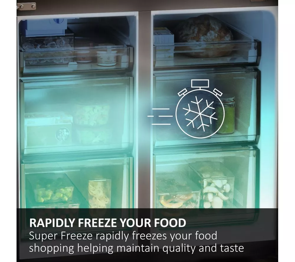HAIER HDPW5618DWPK Smart 60 40 Fridge Freezer - Inox