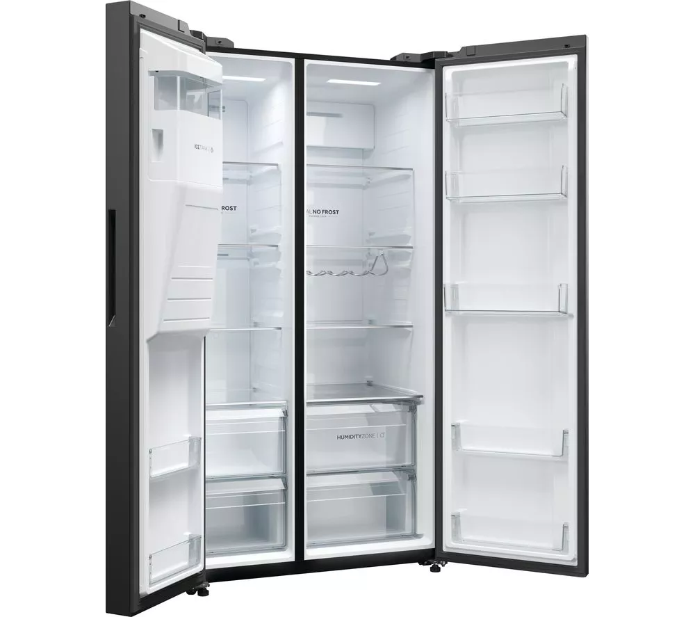 HAIER HSW59F18EIPT American-Style Smart Fridge Freezer - Slate Black