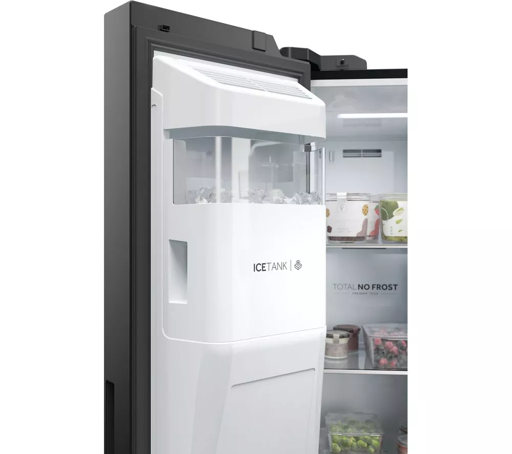 HAIER HSW59F18EIPT American-Style Smart Fridge Freezer - Slate Black