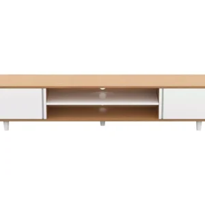 AVF Harbour FS2000HARLWW 2000 mm TV Stand - Light Wood & White