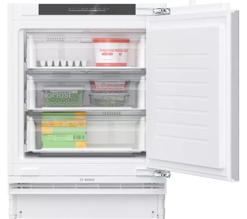 BOSCH Series 4 GUN21VFE0G Integrated Undercounter Freezer - Fixed Hinge