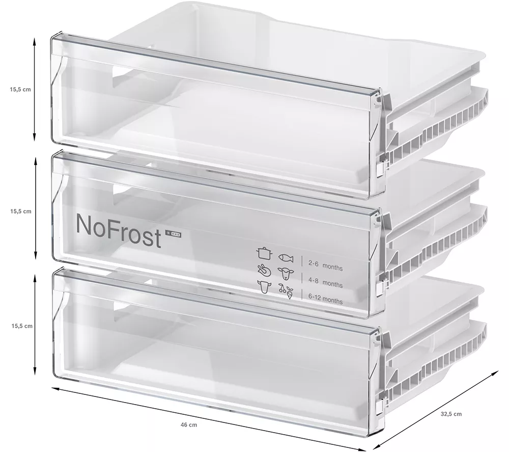 BOSCH Series 4 GUN21VFE0G Integrated Undercounter Freezer - Fixed Hinge
