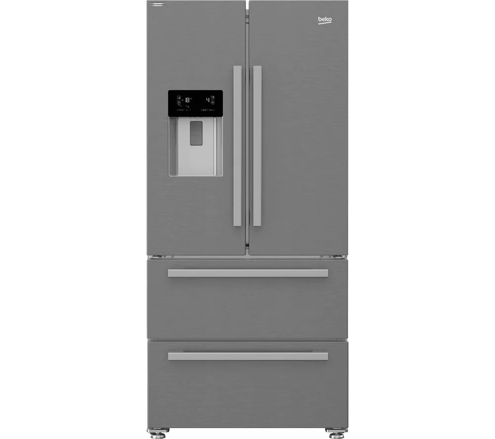 BEKO Pro HarvestFresh GNE460520DVPX Fridge Freezer - Brushed Steel
