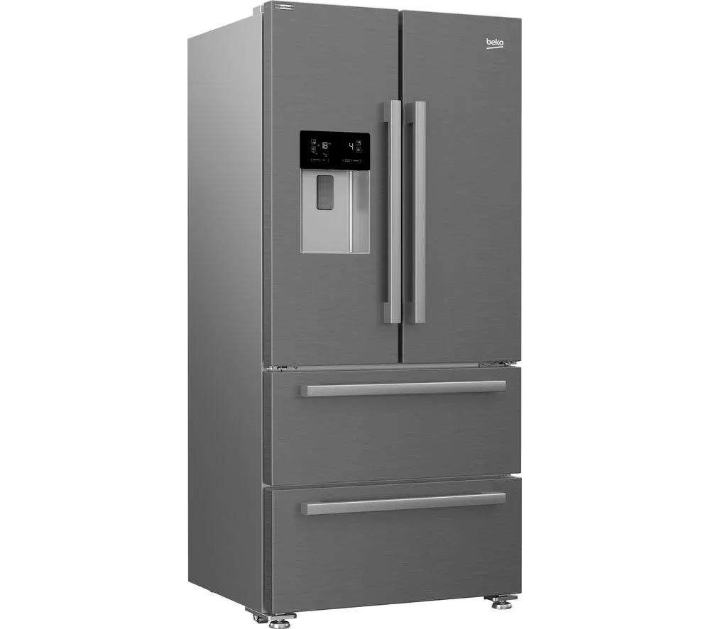 BEKO Pro HarvestFresh GNE460520DVPX Fridge Freezer - Brushed Steel